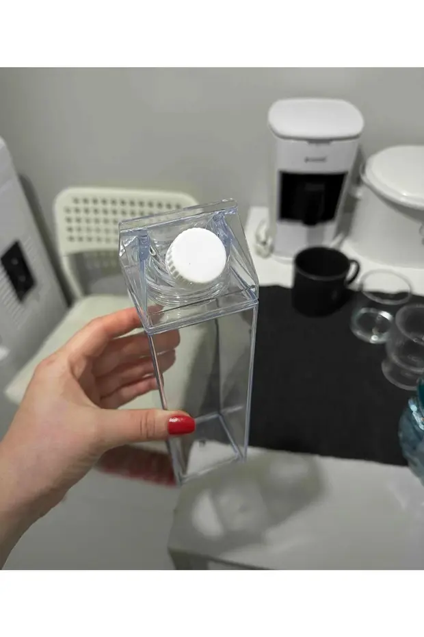 500ml Mika Süt Kutu Tasarımlı Su Kahve Içecek Şişesi | Cam Değildir | Kahve Ve Sunum Bardağı 500ml Mika Süt Kutu Tasarımlı Su Kahve Içecek Şişesi | Cam Değildir | Kahve Ve Sunum Bardağı